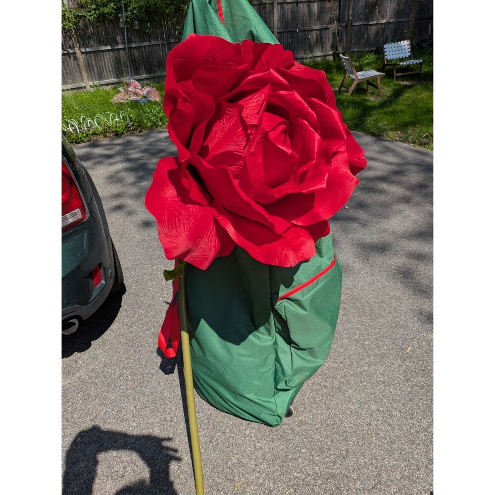 Gigantic Silk Rose and Poppy Blooms w/Removable Stems $100/both